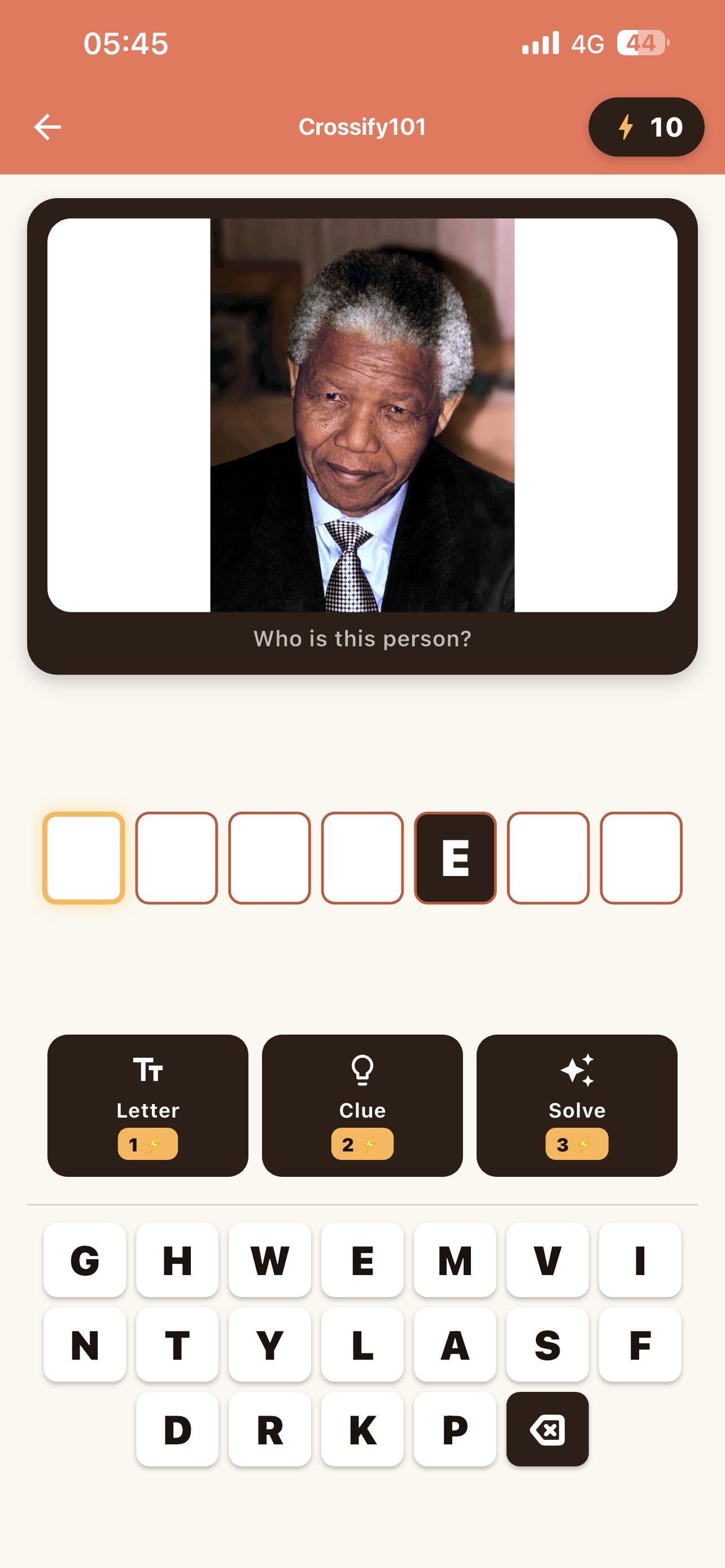 A knowledge question clue